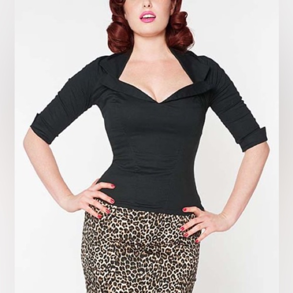 🖤 PUG Pinup Couture top black